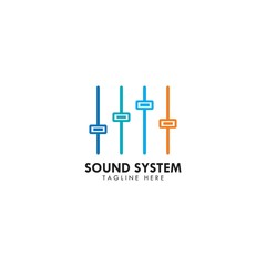 Sound system volume control icon vector illustration