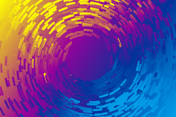 Colorful lines make up a spiral pattern background.