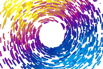 Colorful lines make up a spiral pattern background.