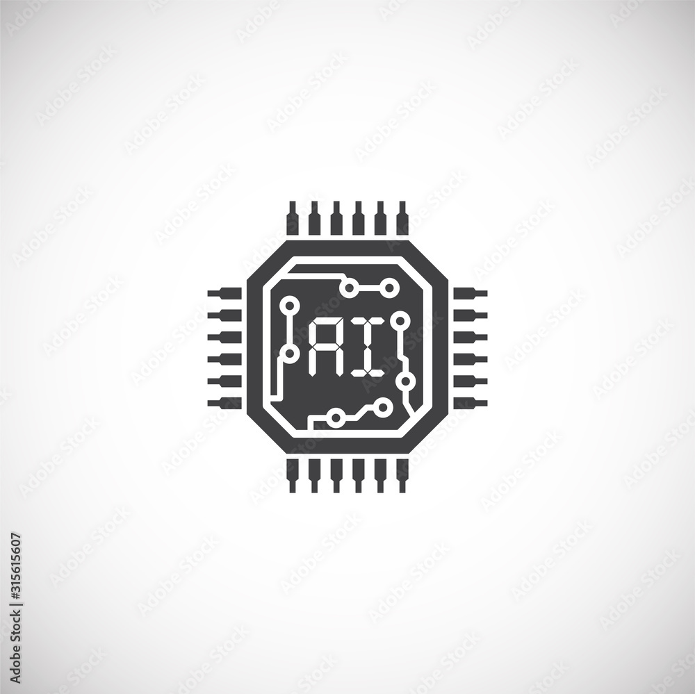 Poster ai related icon on background for graphic and web design. simple illustration. internet concept symb