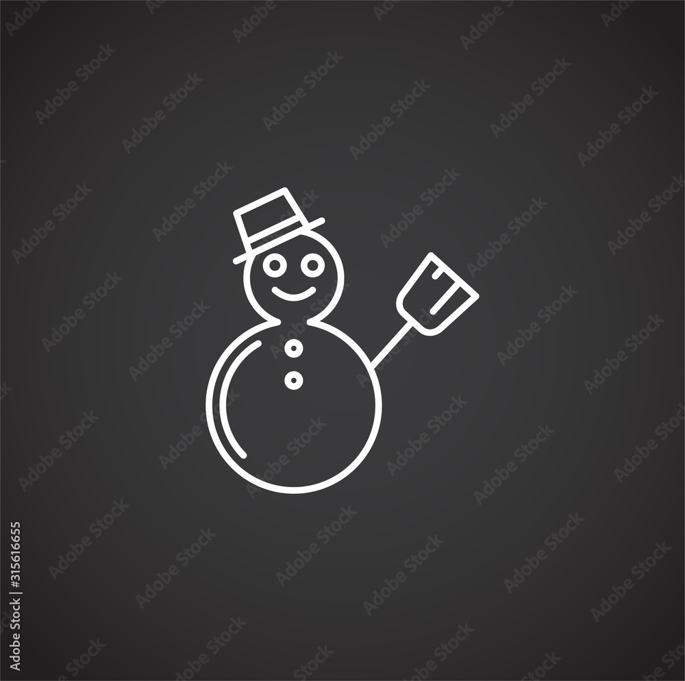 Wall mural winter related icon on background for graphic and web design. simple illustration. internet concept 