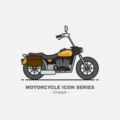 vector motorcycle icon series chopper style