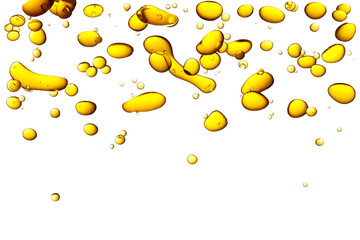 Yellow oil bubbles.