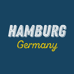 Hamburg city calligraphy vector quote
