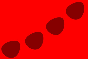 An abstract red background with several treads