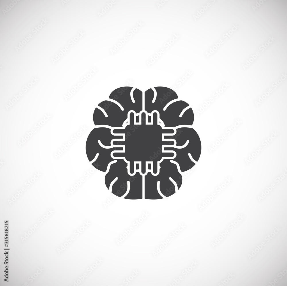 Poster ai related icon on background for graphic and web design. simple illustration. internet concept symb