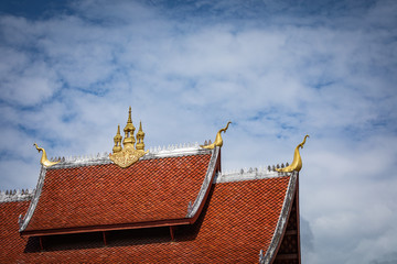 Roof of a Buddhist temple in Luang Prabang, Laos