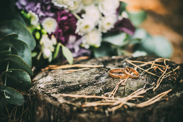 Wedding rings,vintage picture style. Wedding Accessories