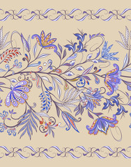 Seamless pattern in ethnic traditional style.