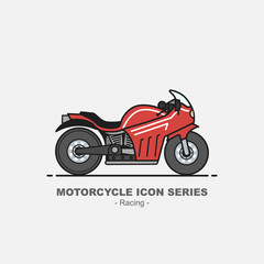 Fototapeta premium vector motorcycle icon series racing bike