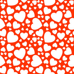 Fototapeta na wymiar Love background with hearts, trendy simple vector for your holiday design