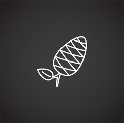 Autumn related icon on background for graphic and web design. Simple illustration. Internet concept symbol for website button or mobile app