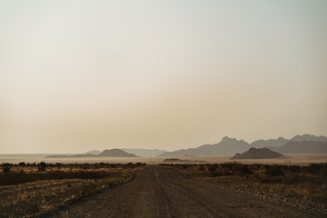 Dirt road in in Hardap Karas region, Namibia