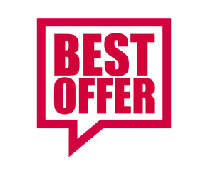 red vector banner best offer