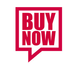 red vector banner buy now