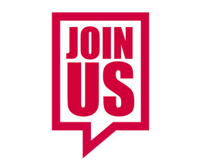 red vector banner join us