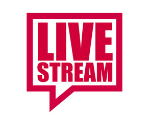 red vector banner live stream