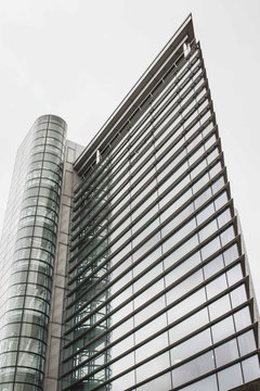 Leeds, England, 03/05/2019 Regus Leeds princes exchange Close up shot of the architecture of the modern building and business centre of the city with offices to rent for workers and business men