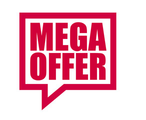 red vector banner mega offer