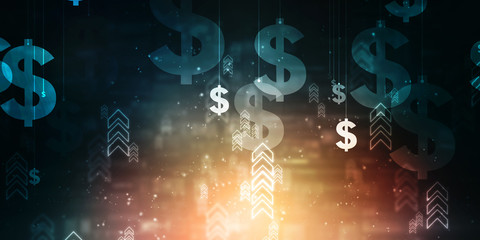 2d rendering usd Dollar symbol 