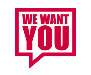 Fototapeta premium red vector banner we want you