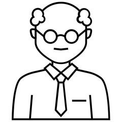 University College professor profess avatar vector Icon design concept