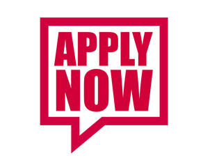 red vector banner apply now
