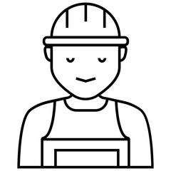 Hard Hat Industry Worker Avatar, Factor Plant engineer character Vector Icon design