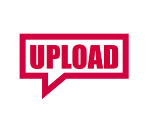 red vector banner upload