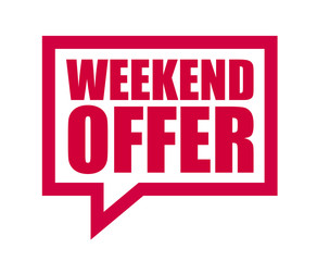 red vector banner weekend offer