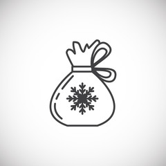 Winter related icon on background for graphic and web design. Simple illustration. Internet concept symbol for website button or mobile app