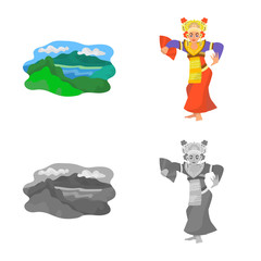 Vector design of and travel icon. Set of and traditional stock symbol for web.