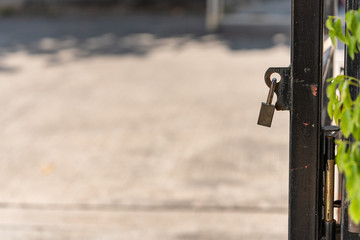 The padlock that was held at the open house gate