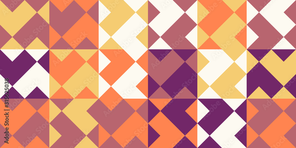 Poster mosaic abstract vector pattern design