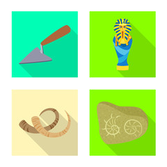 Isolated object of story and items icon. Collection of story and attributes stock symbol for web.