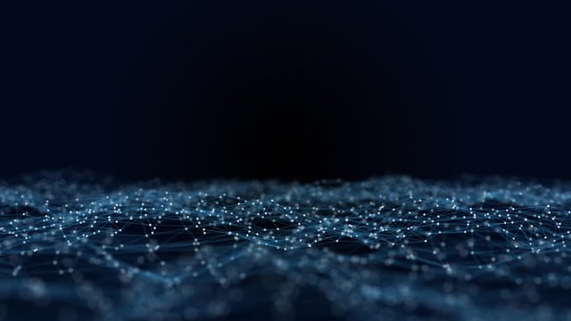 3d rendered abstract plexus wire. Connection and web concept. Digital, communication and technology background with lines and dots