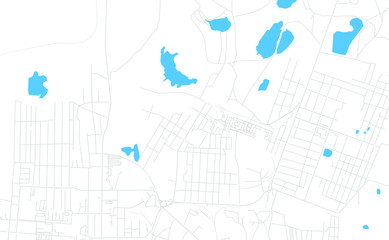 Obraz premium Kopeysk, Russia bright vector map