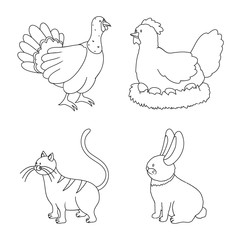 Fototapeta premium Vector illustration of homemade and countryside logo. Collection of homemade and agriculture stock vector illustration.