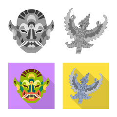 Isolated object of and travel symbol. Collection of and traditional stock symbol for web.