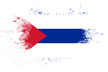 flag of cuba with texture. template for design