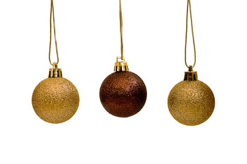 3 Christmas tree bauble decorations