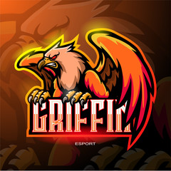 Griffin mascot logo for electronic sport gaming logo.