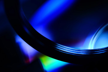 Abstract objects in blue. 