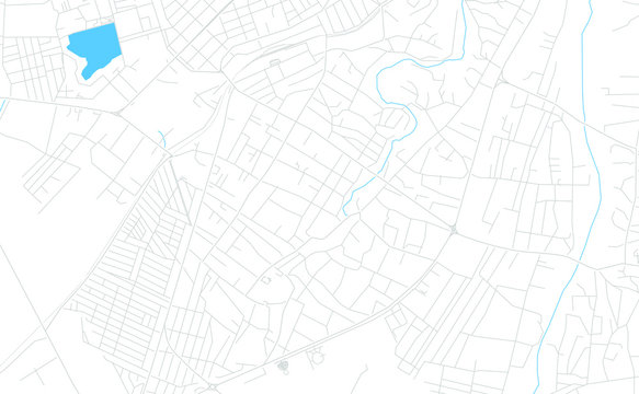 Nazran, Russia bright vector map