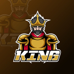 angry king sport esport logo template gold war uniform © Esport Addicts