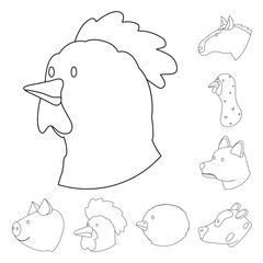 Vector design of food and homemade sign. Collection of food and homestead stock symbol for web.