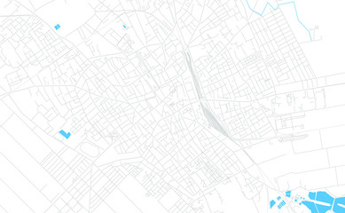 Subotica, Serbia bright vector map