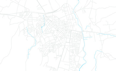 Krusevac, Serbia bright vector map