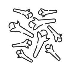 Cloves black line icon. Spices, seasoning. Cooking ingredient. Pictogram for web page, mobile app, promo. Editable stroke.