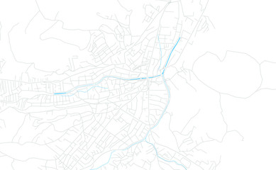 Obraz premium Novi Pazar, Serbia bright vector map